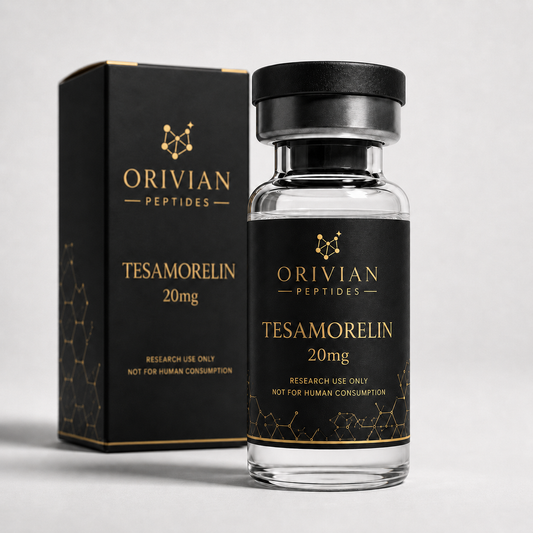 Tesamorelin 20mg research peptide by Orivian Peptides