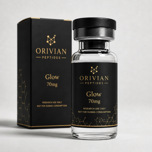 Glow 70mg research peptide by Orivian Peptides